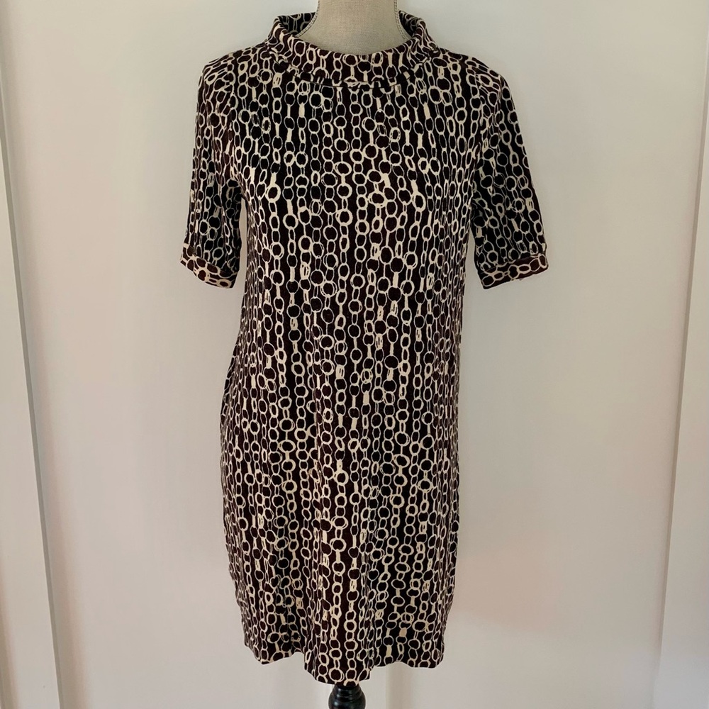 J. Crew wool dress with chainlink print